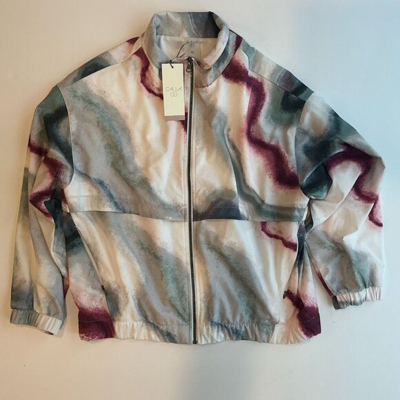 Calia Women’s Windbreaker Jacket – Size M – Watercolor Print – NWT - Picture 1 of 5